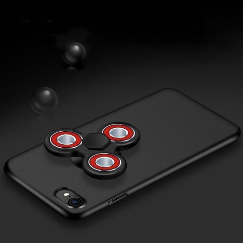 iPhone 7 4,7" Deksel med Fidget Spinner Svart/Rød