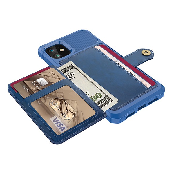 iPhone 12 Mini 5,4 Deksel Armor Wallet Midnattsblå
