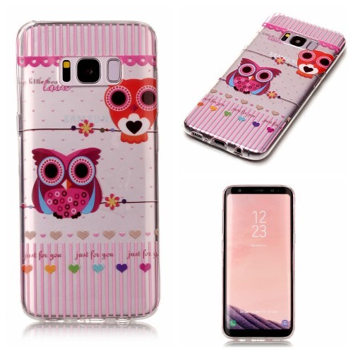 Galaxy S8 Deksel Art Love Owls