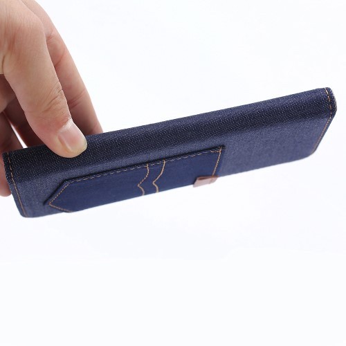 Etui for Sony Xperia X Denim Pocket Mørk Blå