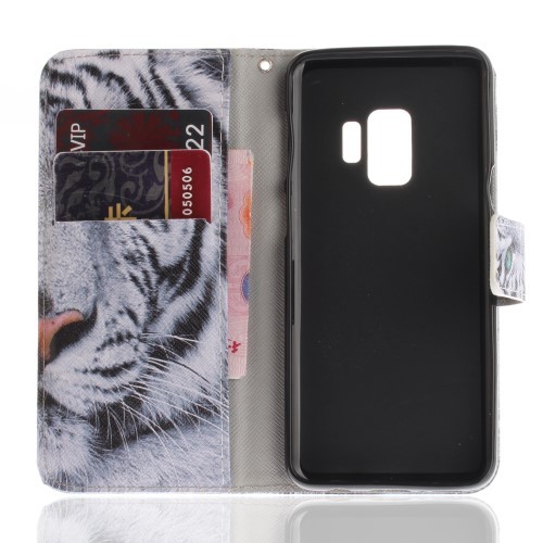 Galaxy S9 Lommebok Etui Art White Tiger