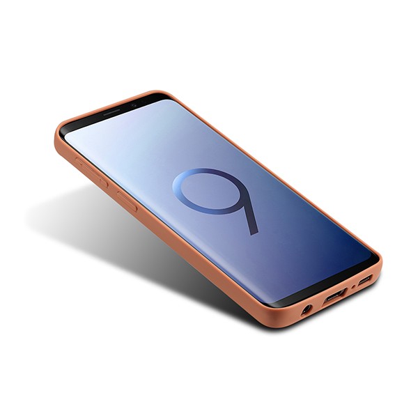 Galaxy S9 Deksel m/ 2 kortlommer LuxPocket Ingefærbrun