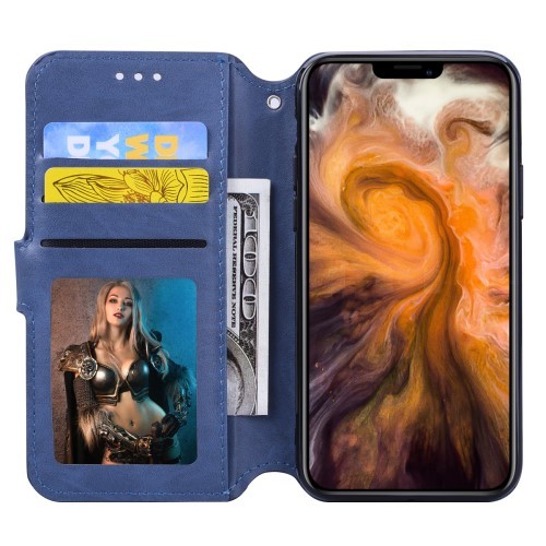iPhone 11 Pro 5,8" Lommebok Etui Zipper Midnattsblå