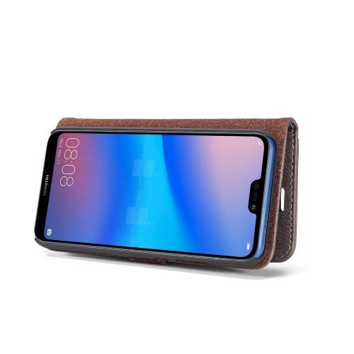 Huawei P20 Lite 2i1 Etui m/3 kortlommer Classic Kaffebrun
