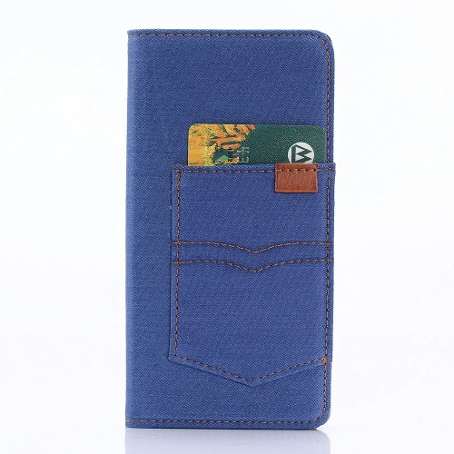 Etui for Sony Xperia X Performance Denim Pocket Lys Blå