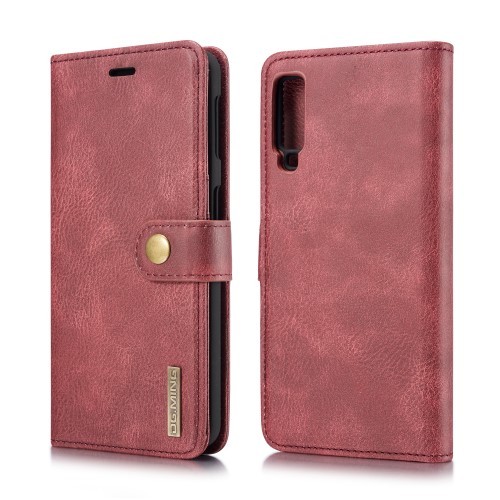 Galaxy A7 (2018) 2i1 Etui m/3 kortlommer Classic Rød