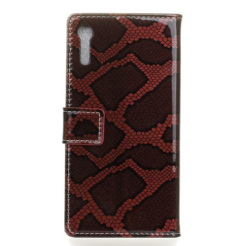Lommebok Etui for Sony Xperia ZX Snake Rød