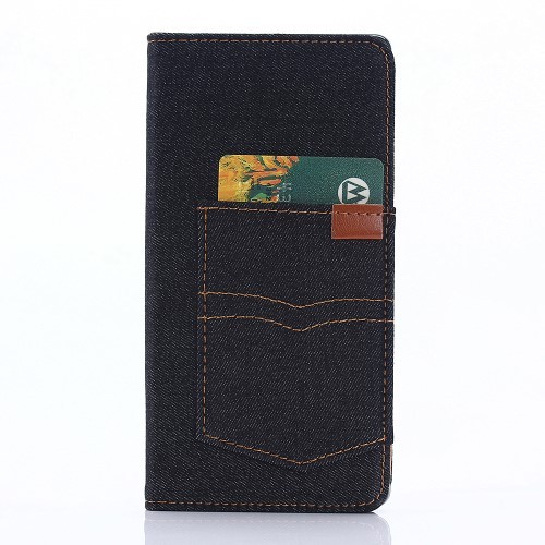 Etui for Sony Xperia X Performance Denim Pocket Svart