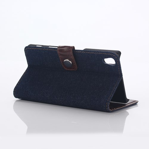Lommebok Etui for Sony Xperia Z5 Denim Marin Blå