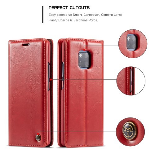 Huawei Mate 20 Pro Etui m/1 kortlomme Klassisk Rød