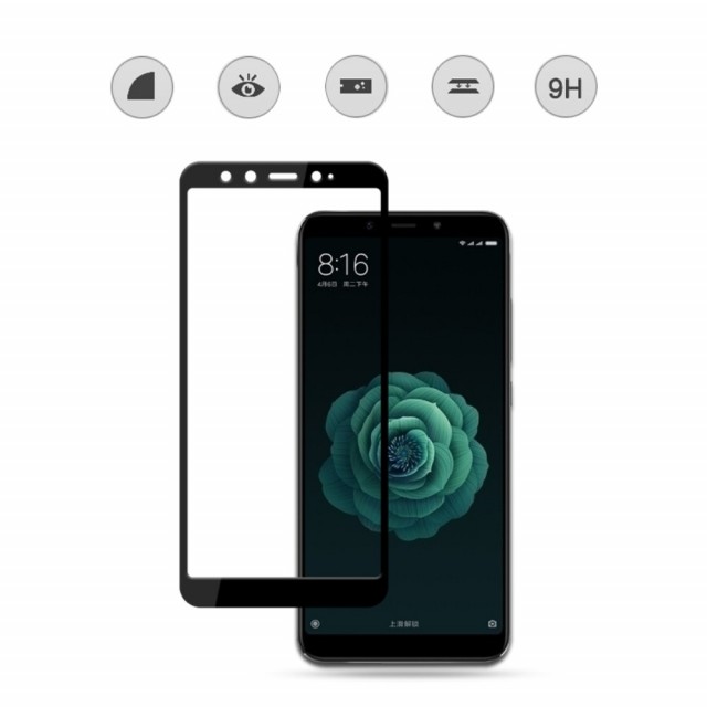 Xiaomi Mi A2 Skjermbeskytter av herdet glass Svart Kant