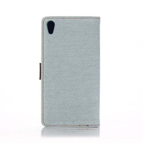 Lommebok Etui for Sony Xperia Z5 Denim Lys Blå