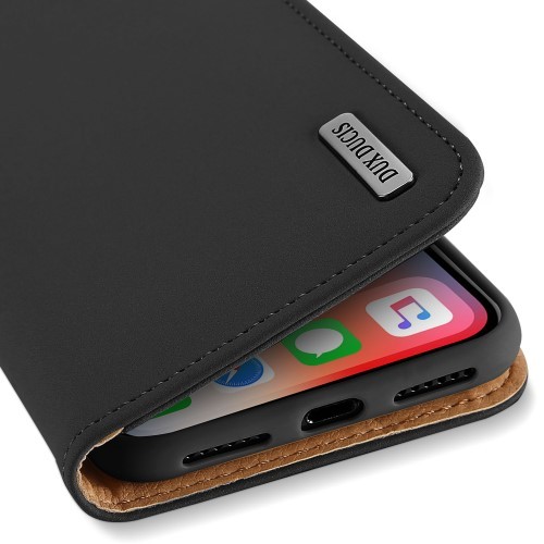 iPhone Xs/X 5,8 Lommebok Etui Genuine Lux Svart