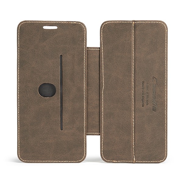 iPhone 7 4,7" 3i1 Slimbook Etui av lær m/magnetfeste Kaffebrun