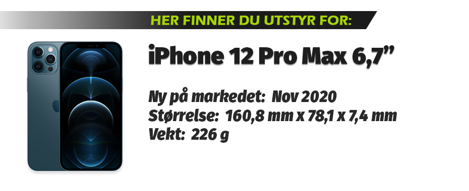 Utstyr for iPhone 12 Pro Max 6,7"